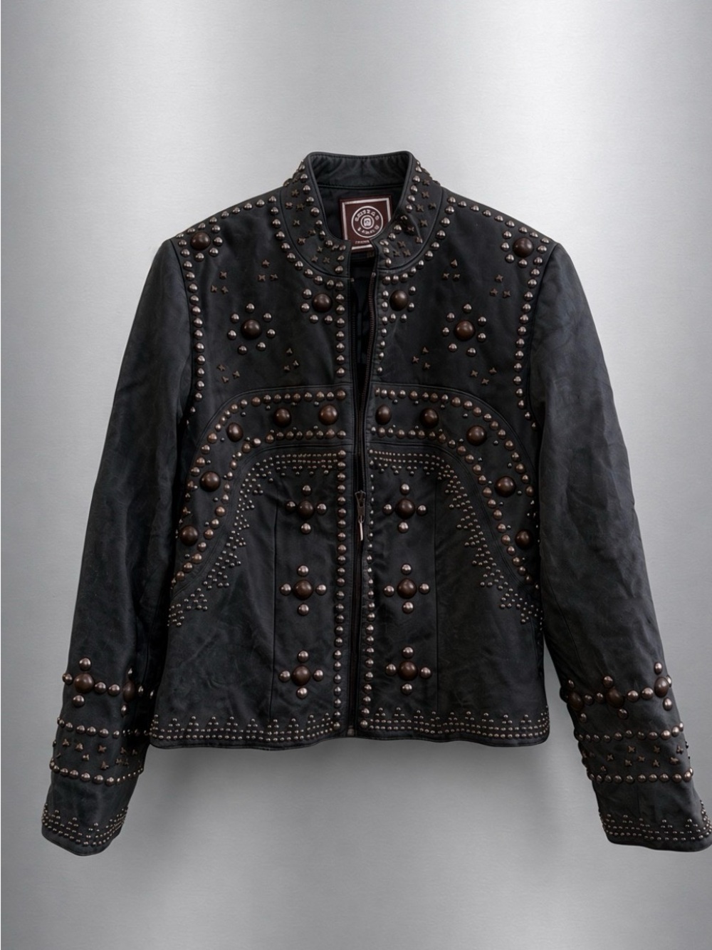 Double D Ranch Studded Leather Jacket RTL $995 S